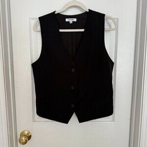 Steve Madden Black Button up Sleeveless Vest - size XL